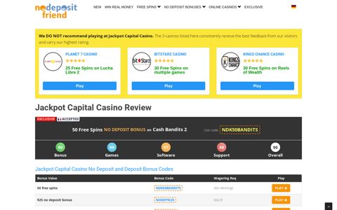 Jackpot Capital Casino Review 2020 | Latest Bonus Codes