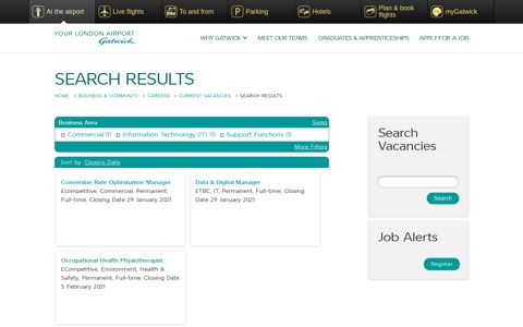 Search Results - Gatwick Airport Careers