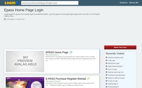 Epass Home Page Login - Loginii.com