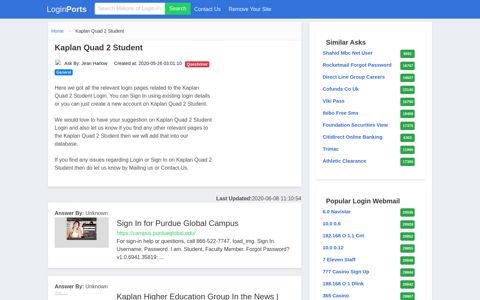 Login Kaplan Quad 2 Student or Register New Account - LoginPorts