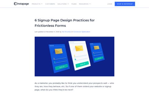 6 Signup Page Design Practices for Frictionless Forms