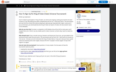 How To Sign-Up For King of Catan (Catan Universe ... - Reddit