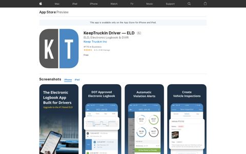 ‎KeepTruckin Driver — ELD on the App Store