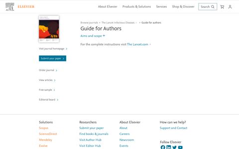 Guide for authors - The Lancet Infectious Diseases - ISSN ...