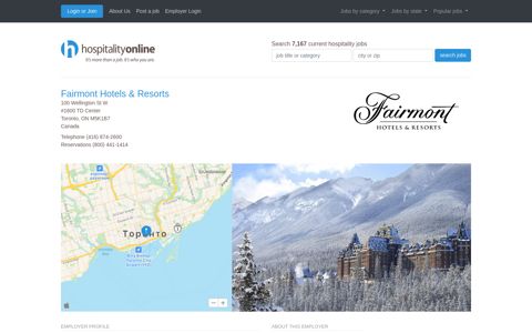 Fairmont Hotels & Resorts, Toronto, ON, Canada Jobs ...