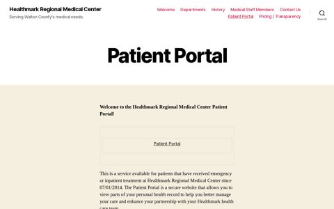Patient Portal – Healthmark Regional Medical Center