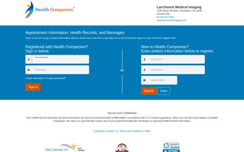 Registered with Health Companion?