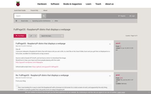 FullPageOS - RaspberryPi distro that displays a webpage ...