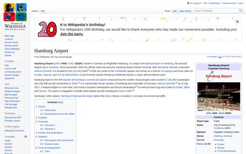 Hamburg Airport - Wikipedia