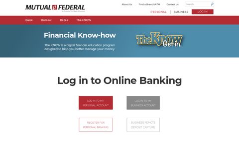 Online Banking Login - Mutual Federal