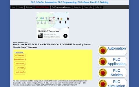 How to use FC105 SCALE and FC106 UNSCALE CONVERT ...