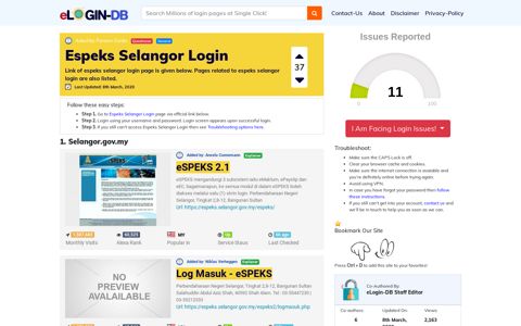 Espeks Selangor Login - A database full of login pages from ...
