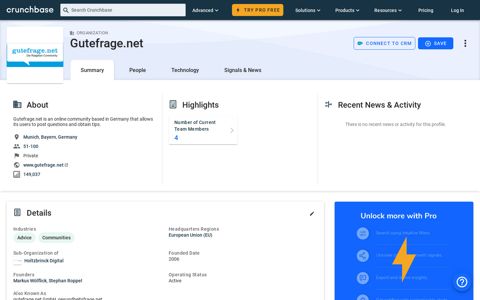Gutefrage.net - Crunchbase Company Profile & Funding