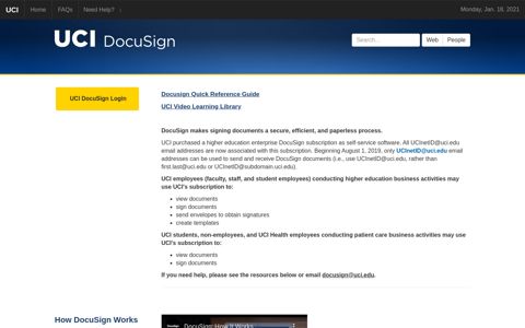 DocuSign at UCI | DocuSign @ UCI | UCI