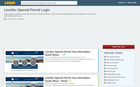 Lesotho Special Permit Login - Loginii.com