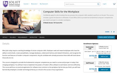 Computer Skills for the Workplace | Joliet Junior College
