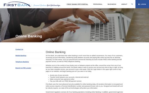 Online Banking › First Bank