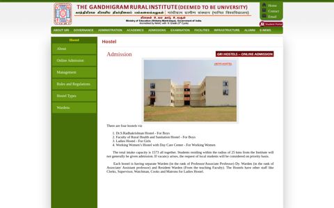 Online Admission - The Gandhigram Rural Institute - Deemed ...