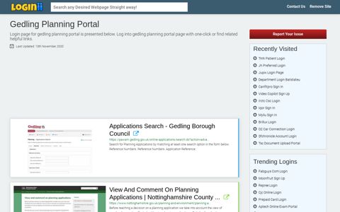 Gedling Planning Portal - Loginii.com