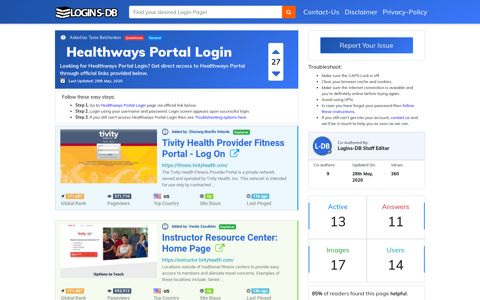Healthways Portal Login - Logins-DB