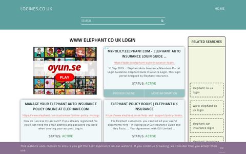 www elephant co uk login - General Information about Login