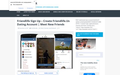 Friendlife Sign Up - Create Friendlife.Us Dating Account
