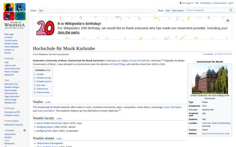 Hochschule für Musik Karlsruhe - Wikipedia