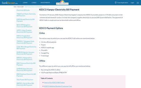 KESCO Kanpur Electricity Bill Online and Offline Payment ...