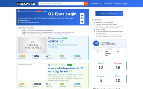 O2 Epos Login - Logins-DB