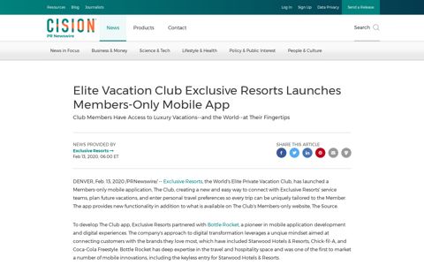 Elite Vacation Club Exclusive Resorts Launches Members ...