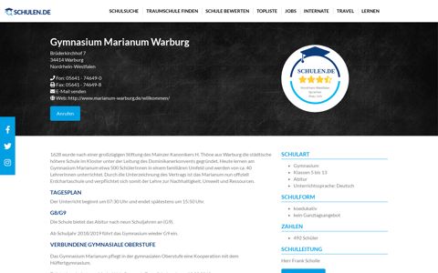 Gymnasium Marianum Warburg - schulen.de