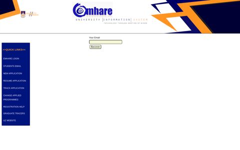 University of Zimbabwe Student Registration :: Users - Emhare
