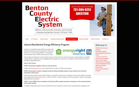 eScore Residential Energy Efficiency Program