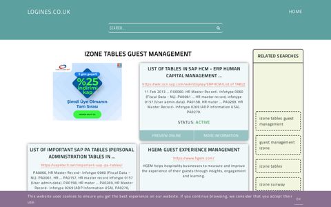 izone tables guest management - General Information about ...
