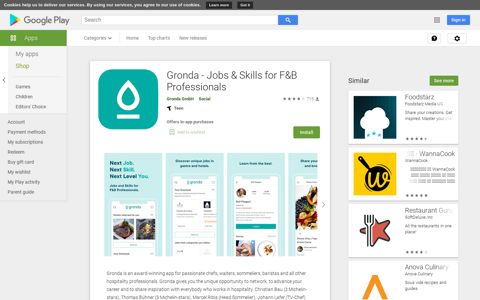 Gronda - Jobs & Skills for F&B Professionals – Apps on ...