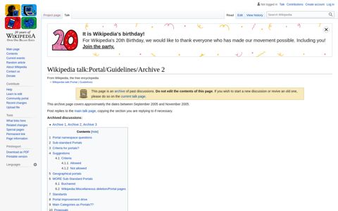 Wikipedia talk:Portal/Guidelines/Archive 2 - Wikipedia