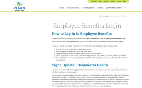 Employee Benefits Login - Group Management Services