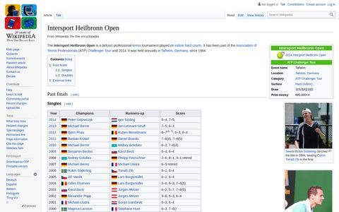 Intersport Heilbronn Open - Wikipedia