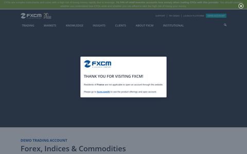Demo Forex Trading Account, Risk Free Online - FXCM UK
