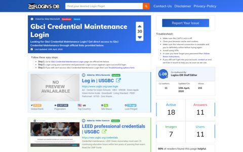 Gbci Credential Maintenance Login - Logins-DB