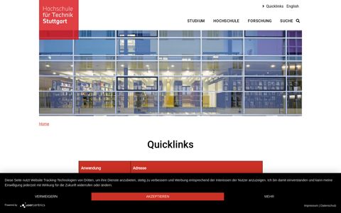 Quicklinks | HFT Stuttgart