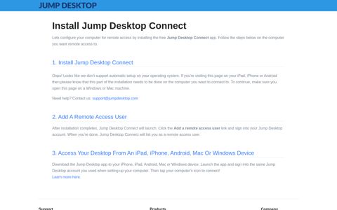Install Jump Desktop Connect