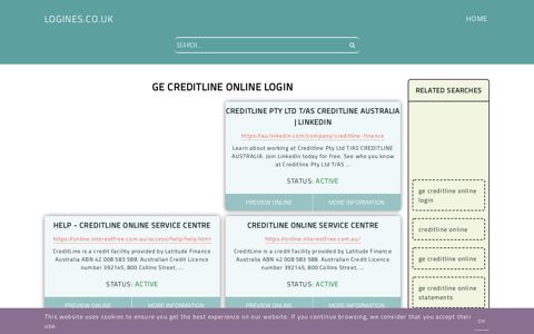 ge creditline online login - General Information about Login