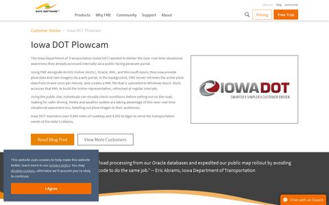 Iowa DOT Plowcam | FME Customer Stories - Safe Software