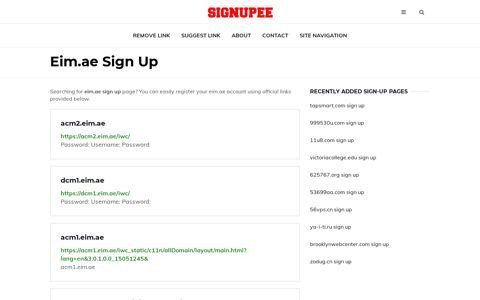 Eim.ae Sign Up | Register Your Account - signupee.com