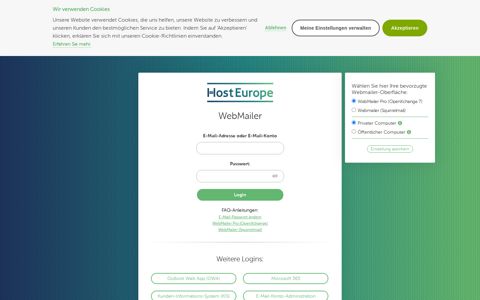 Webmailer - Host Europe