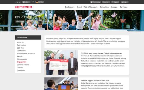 Engagement - Hetzner Online GmbH
