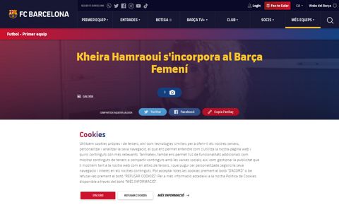 Kheira Hamraoui s'incorpora al Barça Femení - FC Barcelona