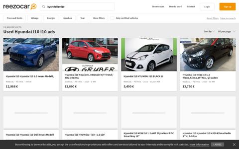 Hyundai I10 I10 used cars, Price and ads | Reezocar