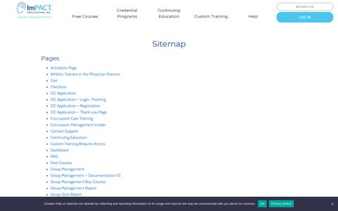 Sitemap - ImPACT Applications Inc. Training
